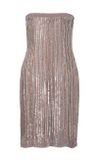 Korzetové flitrované šaty APART, sivobéžové