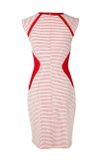 Džersejové šaty s kontrastnými vsadkami APART, bielo-červené