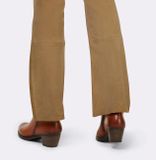 Nohavice z velúrovej kože Linea Tesini, hnedé