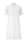 Čipkované šaty s košeľovým golierom Heine, biele