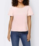 Tričko s naberanými rukávmi Linea Tesini, svetlo ružová
