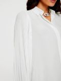 Košeľová blúzka s plisom Ashley Brooke, krémová
