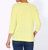 Džersejové pruhované tričko Collection L, žlto-biela