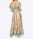 Maxi Carmen šaty s kvetinovou potlačou Linea Tesini, viacfarebné