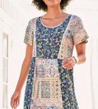 Šaty s Patchvork potlačou Linea Tesini, viacfarebné