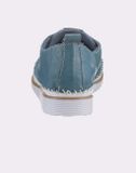Kožené šnurovacie topánky s ručným prešívaním Andrea Conti, modrá