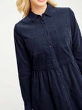 Košeľové menčestrové šaty Linea Tesini, modrá