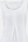 Ľanové šaty s ozdobnými zipsami Linea Tesini, biela