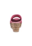 Kožené klinové šľapky s pleteným vzorom Andrea Conti, ružové