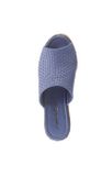 Kožené klinové šľapky s pleteným vzorom Andrea Conti, fialová