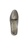 Kožené slipper topánky v zapletanom vzhľade Andrea Conti, platinovej farby