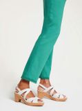 Džínsy s čipkovým lemom Linea Tesini, zelené