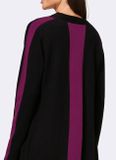 Obojstranný pletený kabát Rick Cardona, čierno-fialový