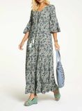 Maxi šaty s paisley potlačou Linea Tesini, farebné