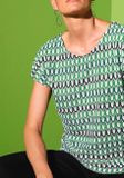 Dvojvrstvové žakárové tričko Création L, zeleno-farebné