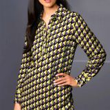 Košeľové šaty s grafickou potlačou Rick Cardona, farebné