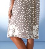 Lyocellovo-džersejové šaty s potlačou Création L Premium, sivobéžové