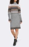 Žakarové pletené šaty Linea Tesini, šedo-farebné