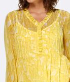 Šifónové šaty s volánmi Ashley Brooke, žlté