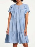 Volánové šaty Linea Tesini, modré