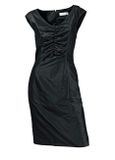 Hodvábne púzdrové šaty S. Madan, čierne