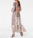 Maxi šaty s nápaditým kvetinovým vzorom Linea Tesini, farebné