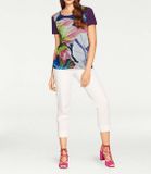 Blúzkové tričko s potlačou Ashley Brooke, fialovo-farebné