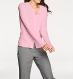 Jemný sveter so zaujímavou štruktúrou úpletu PATRIZIA DINI, ružový