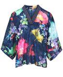 Tunika s kvetmi v štýle kimona