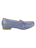Kožené lakované topánky Gabor, modro-sivá