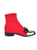 Elastické členkové topánky Heine, červeno-zlatá
