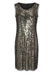 Flitrované šaty Ashley Brooke, čierno-zlatá