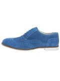 Kožené semišové topánky na šnurovanie Heine, modrá