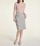 Formujúca sukňa s volánom Heine, sivo-ružová
