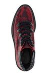 Kožené členkové topánky Heine, červeno-čierne