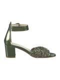 Sandále s pletenými remienkami Heine, zelená metalíza