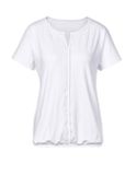 Džersejové tričko s čipkou Création L Premium, biela