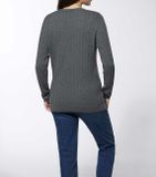 Merino-kašmírový sveter Création L Premium, sivá