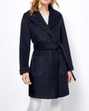 Vlnený fleecový kabát Isabell Schmitt Collection, modrá