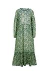 Šifónové šaty s paisley potlačou Linea Tesini, zeleno-farebné