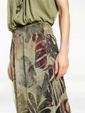 Maxi sukňa s potlačou Linea Tesini, olivová