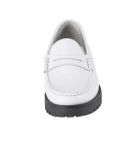 Kožené slipper topánky Heine, biela