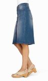 Džínsová sukňa na gombíky Linea Tesini, modrá