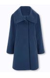 Vlnený fleecový krátky kabát Ashley Brooke, modrá