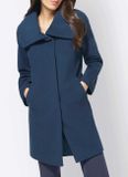 Vlnený fleecový krátky kabát Ashley Brooke, modrá