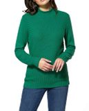 Pima bavlnený pulóver s rebrovaným vzorom Création L Premium, zelený