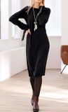 Pletené šaty Linea Tesini, čierne