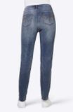 Push-up džínsy s potlačou Linea Tesini, svetlo modré