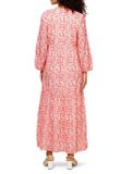 Maxi šaty s potlačou Linea Tesini, koralovo-kremové