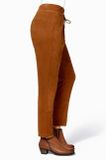 Nohavice v ležérnom štýle so semišovým vzhľadom Linea Tesini, hnedé